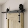 CCJH 6FT/72inch Sliding Barn Door Hardware Kit for Single Door