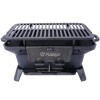 Oval Cast Iron Grill Outdoor, Portable Charcoal Grill& Tabletop Cast