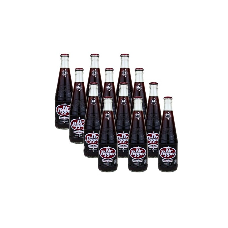 Dr. Pepper Real Sugar Soda, 12 Ounce (12 Bottles)