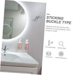 Cabilock 20pcs Wall Mounted Shampoo Holder Shelf Brackets White Pump Bottle Hanger Wall Mount Clothes Shelf Brackets Pp