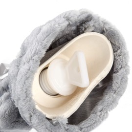 Glengor Luxury Extra Long Hot Water Bottle | Ultra-Soft Cover | 75cm | 2L | Natural Rubber | Grey