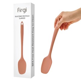 Platinum Silicone Spatula – BPA Free Silicone Spatula for Cooking – Heat Resistant Cooking Utensils for Non Stick Pans – One-Piece Spoonula for Baking, Mixing & More – Kitchen Scraper 11.4” IndiePink