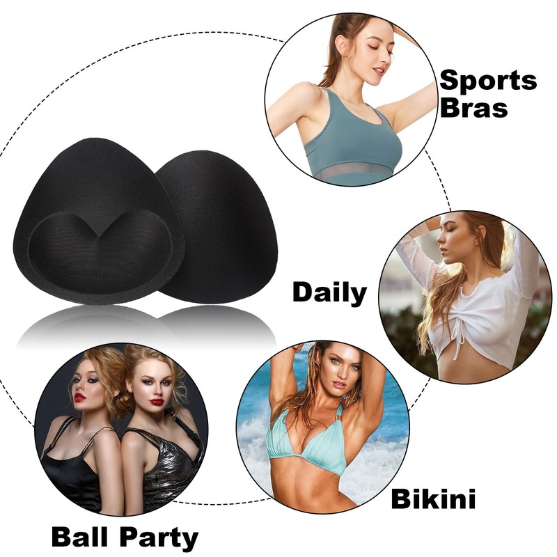 UILYNIU 3 Pairs of Bra Inserts, Bra Inserts, Removable Sports