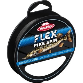 Berkley Flex SS Monofilament Spinning Pike Line - Strong, Low Twist, Easy to Knot - Perfect for the Aspiring Pike Fisherman!, Transparent Grey