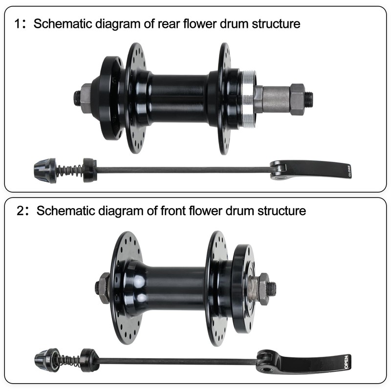 DREAMDASH D122DSE 7-Speed ​​Rear Quick Release Hub, M10 x 135
