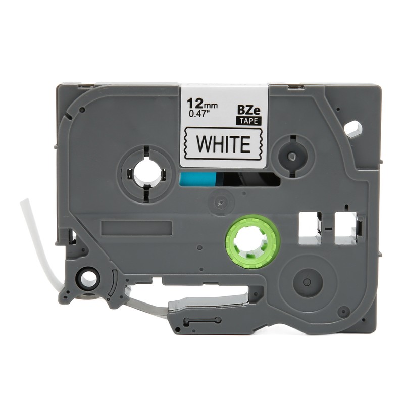 5 Pcs Label Maker Tape Black On White 12mm Width