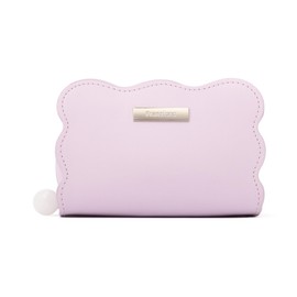 Francfranc Wave Shape Pouch Small Light Purple Makeup Pouch Trinket Case, light purple