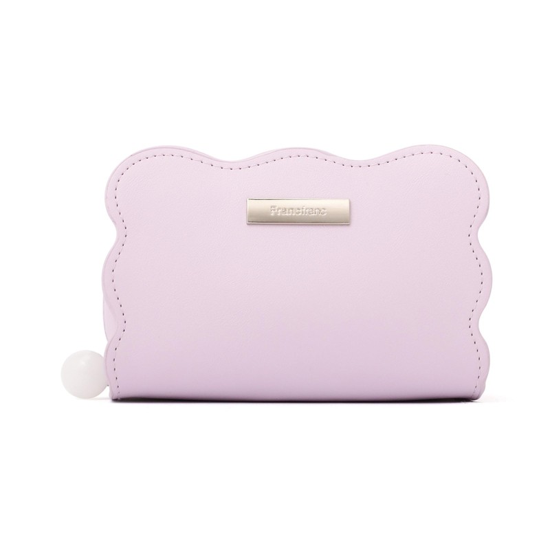 Francfranc Wave Shape Pouch Small Light Purple Makeup Pouch Trinket