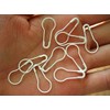 30pcs of Quality White 20mm Calabash Shape Safety Pin Pear