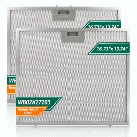 2 PCS WB02X27203 Range Hood Grease Filter Compatible with GE Range Hood JVX5360DJ1BB JVX5360DJ1WW JVX5360SJ1SS JVX5365SJ1SS JVX5365SJ2SS