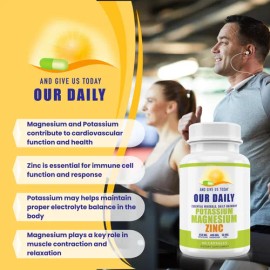 Magnesium Potassium Zinc Cápsulas 90 Vegano Suplemento