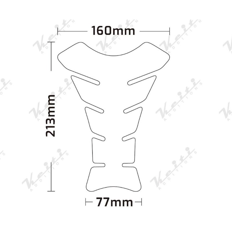 Keiti Motorcycle Tank Pad TTR-703 Black