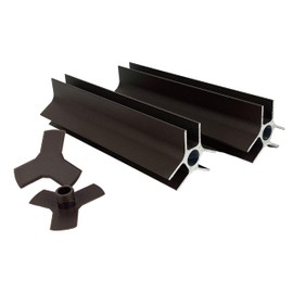 Aluco Wood 3-Joint Aluminum Connector Kit for Hexagon Raised Garden Bed, Corner Brackets for Planter, 2Pack and Complete with 2Pcs Corner Caps (H:7.8inch)