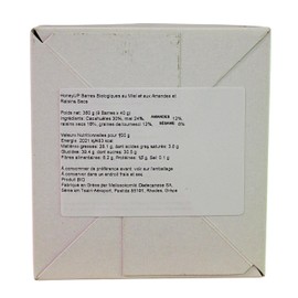 HoneyUp Organic Honey Bars – Almond & Raisin – 9 x 40g