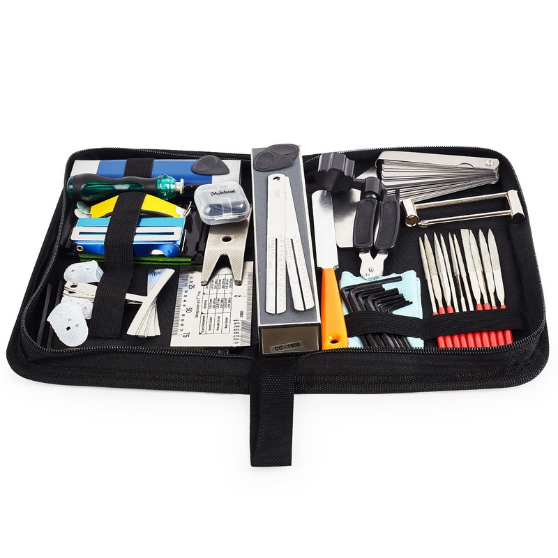 Meideal 65 Pieces Guitar Repairing Maintenance Tool Kit, Guitar Setup