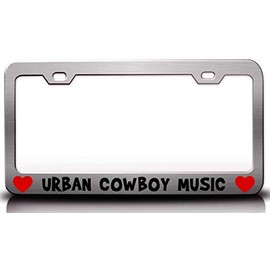 Custom Brother - Urban Cowboy Music Musical Musician Metal Car SUV Truck License Plate Frame Ch y92