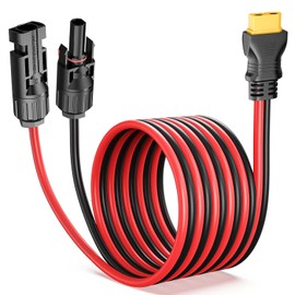 10FT Solar to XT60 Charge Extension Cable, 12AWG Solar Connector to XT60 Adapter Extension Cable for Solar Panel to RV Folding Solar Panel, Portable Power Station, Solar Generator
