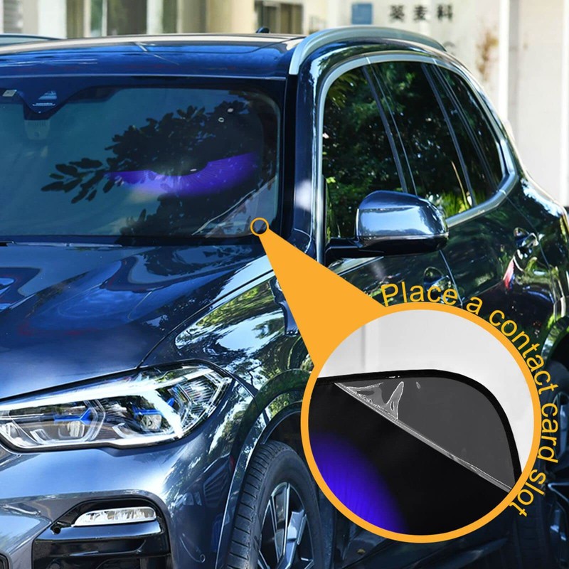 KEEPREAL Blue Evil Eyes Windshield Sun Shade - Foldable Car