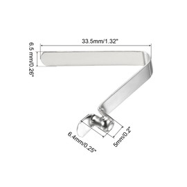 PATIKIL 6.4x5mm Kayak Paddle Snaps, 6 Pack Tent Pole Clips Steel V Shaped Single Pin Push Button Spring Clips Lock Tube Pole Clips for Camping Awning