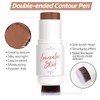 GEUUFEA Dual-Ended Contour Stick, Matte Face Shaping & Highlighter Stick,