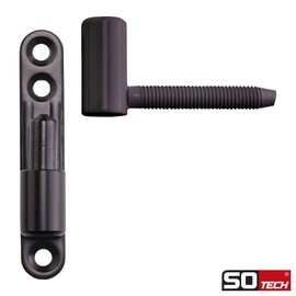 SOTECH Pack of 4 Door Hinges Drilling Tape 15 x 83 mm with Pin M8 x 47 mm Renovation Tape Screw-On Hinge for Interior Doors for Screwing / Drilling (Steel Black)