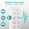 KMC 6-Outlet Extender USB-C PD Surge Protector Wall Tap, Multi-Plug