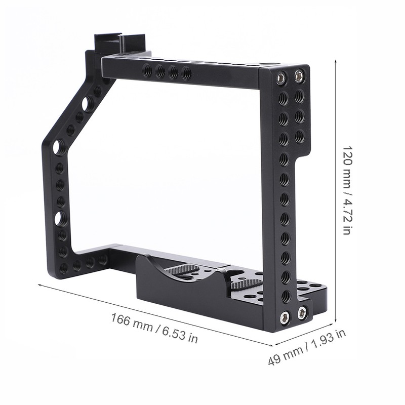 Aluminium Alloy 1/4'' Screw Multiple Holes Camera Cage Rig for