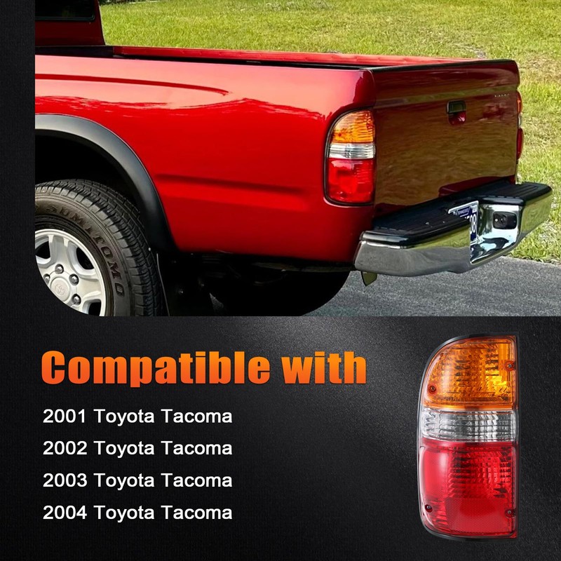 Tail Lights Assembly Compatible with 2001-2004 Toyota Tacoma 01-04 Tacoma