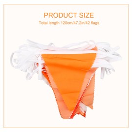 12M/47Ft Orange Party Decorations Kit, GLADFRESIT Fabric Triangle Flag Bunting Banner, Cotton Bunting Garland for Fall Autumn Wedding Party Home Garden