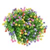 Flower Wreath Spring Babysbreath Faux Round Flower Wreath for Living