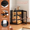WOWLIVE Black Bread Box for Kitchen Countertop, Large 3 Layers
