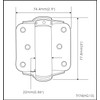 QCAA Adjustable Spring Hinge with Stainless Steel Screw, 3", Zinc,