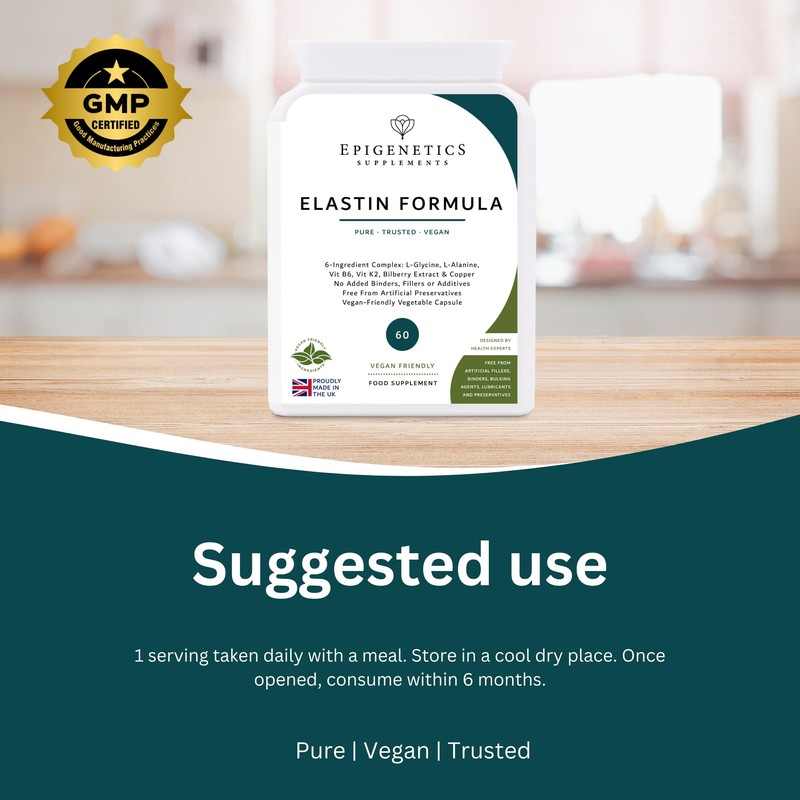 Elastin Formula | L-Gltcine 450mg, L-Alanine 150mg, Vitamin B6 6mg,