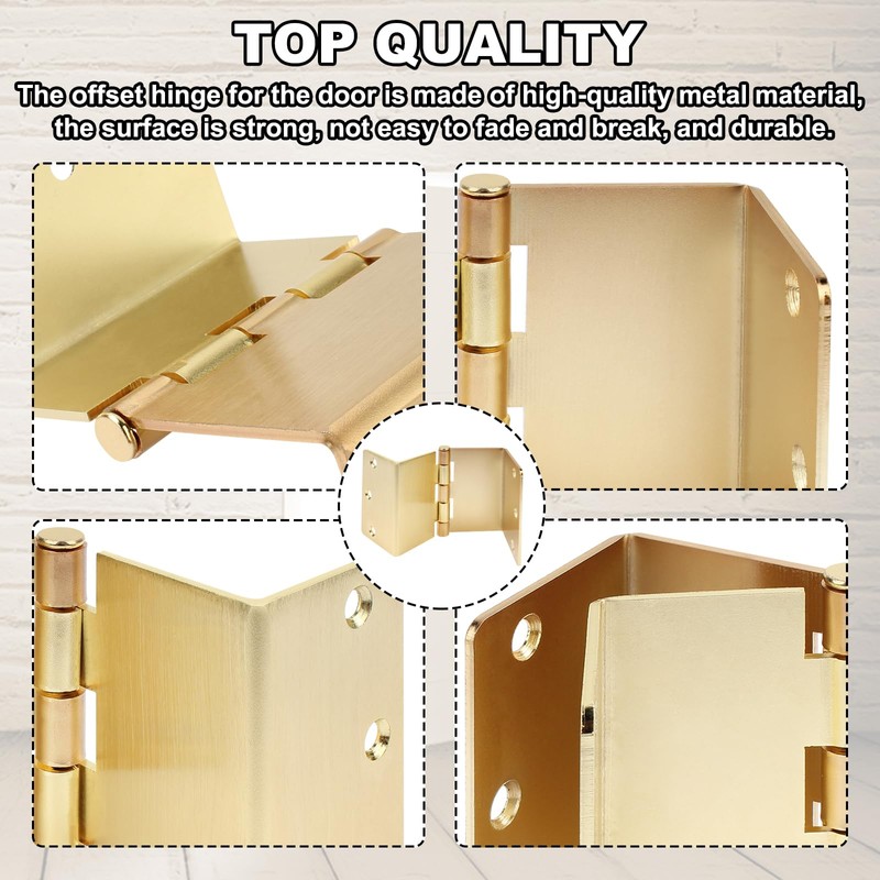 Handicap Expandable Door Hinges, Offset Hinges for Doors 3.5 in