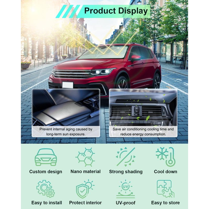 GAFAT Compatible with VW Tiguan 3 2024 2025 Sunshades, Sun