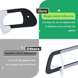 JEUNODIY 3rd Third Brake Light Gasket Seal Compatible with Chevy Colorado GMC Canyon 2004 to 2012 High Mount Stop Lamp Assembly, Single-Sided Adhesive Back Light Seal