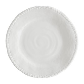 UPware 12 Piece Rope Melamine Dinnerware Sets, Outdoor Dishes Set, Plates and Bowls Sets, Service for 4, White
