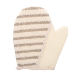 OATIPHO Skin Scrubbing Mitt Exfoliate Cleansing Wet Gentle Wash Shower Body Bath Scrubber Exfoliating Skin Cleaning Glove Scrubbing Cleaning Supplies Flax