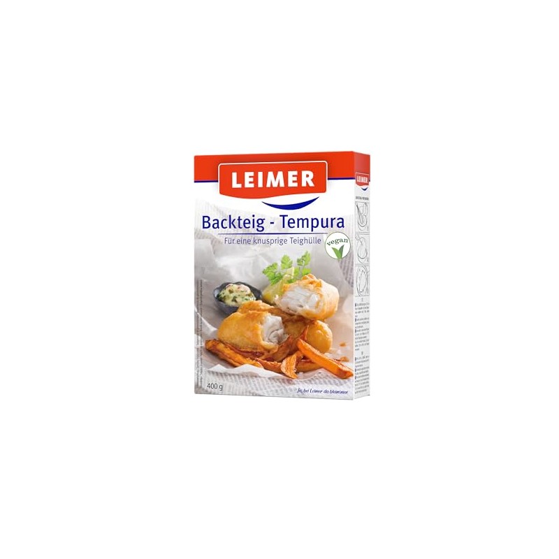 LEIMER Tempura Baking Dough, 400 g, Ideal for Covering Savoury