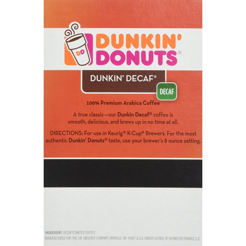 Dunkin Donuts Decaf Coffee K-Cups For Keurig K Cup Brewers