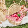 MAGICLULU Wicker Picnic Basket with Insert, Country House Style Picnic