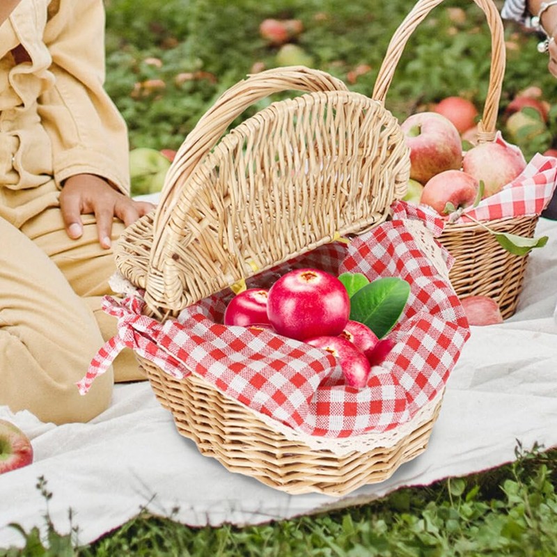 MAGICLULU Wicker Picnic Basket with Insert, Country House Style Picnic