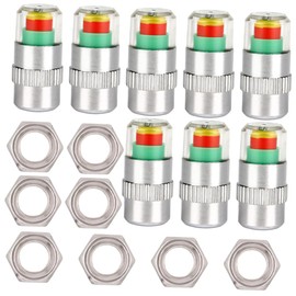 BUGUUYO 1set Tire Pressure Monitoring Valve Caps Theft Tyre Pressure Sensor Indicators Material Car Accessories for Enhanced Safety Control