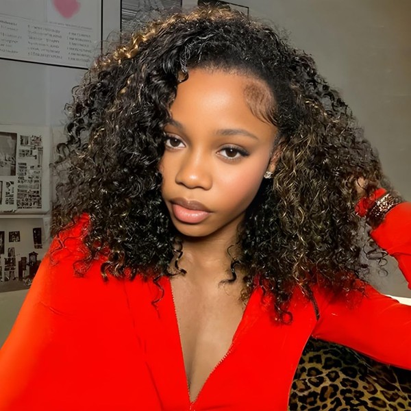 ISEE 3 In 1 Half Wig Human Hair Water Wave