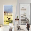 Cat Screen Door Partition Mesh Cat Door Screen with Zipper,