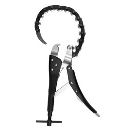 QWORK Tailpipe Cutter, Exhaust Tube Chain Cutter, Black Carbon Steel Chain Exhaust Pipe Cutter Tool with Pipe Cutter Chain/Cutting Wheels