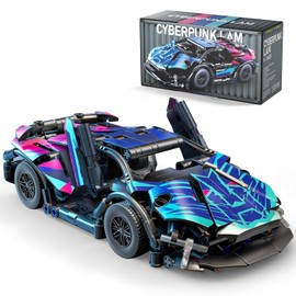 Race Cars Set Building Blocks, 1:18 MOC Cyberpunk Race Model Car Kit, Building Blocks for Adults, Race Car Toy, Birthday Gifts for Boys Girls Age 8-12+
