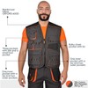 BWOLF Atlas Multifunctional Work Vest Men's Work Vest Classic Grey/Orange,