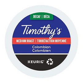 Timothy's World Coffee Decaf Colombian K-Cup Coffee, 24 Count (Pack of 2) (Packaging may vary)