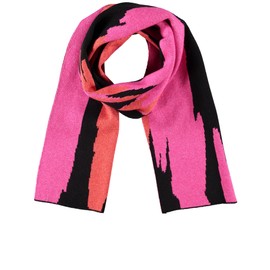 Samoon Ladies Patterned Knitted Scarf, Black Patterned